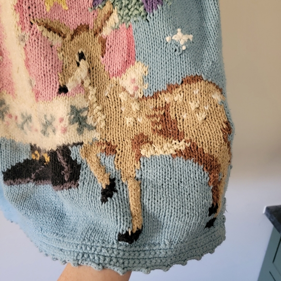 Vintage Ugly Santa Christmas Sweater Oversized Jumper - Picture 4 of 13